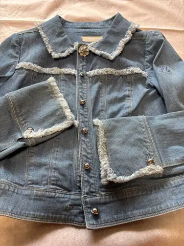 새상품급 프린지 장식 데님 자켓
