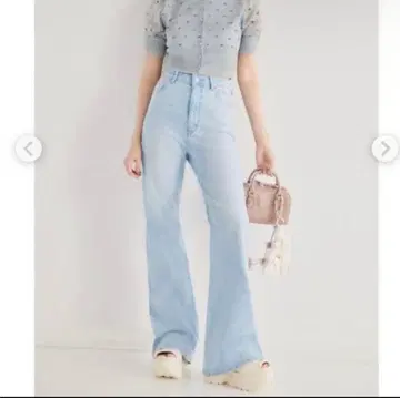 SNIDEL 라이트 블루 플레어 팬츠 S 사이즈