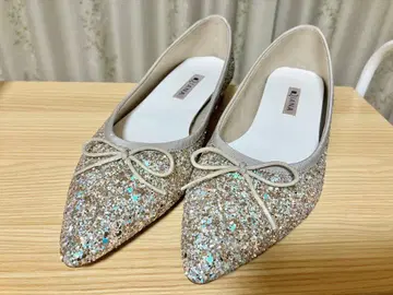 DIANA 다이애나 글리터 라메 플랫슈즈 펌프스