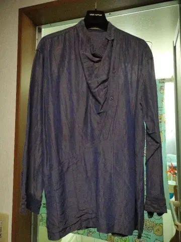 이세이 미야케 긴팔 셔츠 다크 블루