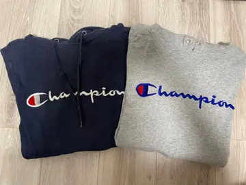 챔피온 후드티 2장 세트 L Champion 자수