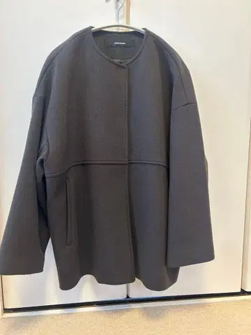 저널 스탠다드 슈퍼 140 비버 노카라 코트 36