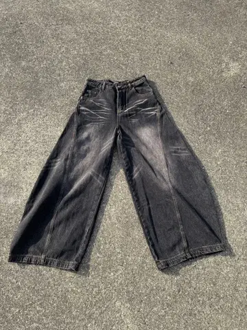 Fear Barwells 블랙 와이드 팬츠