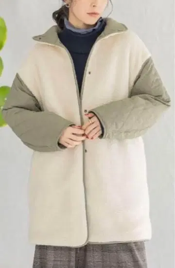 스튜디오 클립 머신 워셔블 보아 리버서블 코트