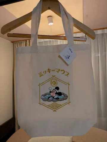 대에도 온천 이야기 디즈니 토트백 미키 화이트