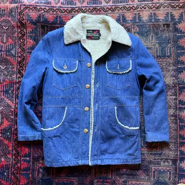 SEARS 70s USA제 보아 안감 데님 자켓 38 빈티지