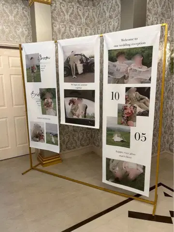 결혼식 구리 스탠드 태피스트리