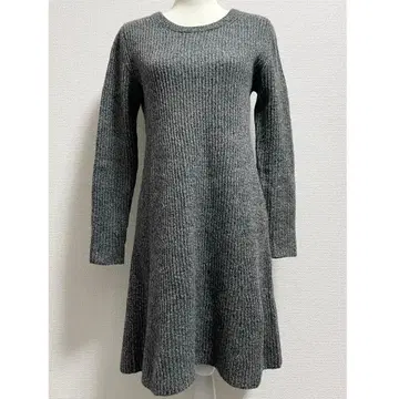 23구 리브 니트 원피스 캐시미어 혼방 긴팔 A라인 40