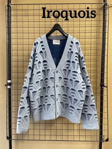 Iroquois 이로코이 아크릴 울 두꺼운 원단 가디건 니트 스웨터
