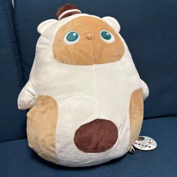 남코 후와코로 LOVOT BIG 봉제 인형 곰돌이 귀 화이트