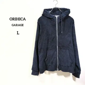 ORIHICA GARAGE 네이비 보아 지퍼 후드티 L 방한