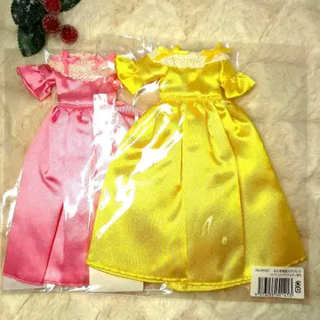 리틀팩토리 드레스 2세트 2 노랑, 핑크 22cm 인형용