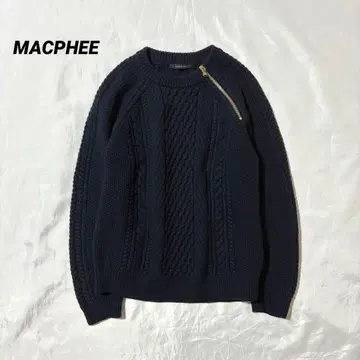 맥피 투모로우랜드 사이드 지퍼 풀오버 아란 니트