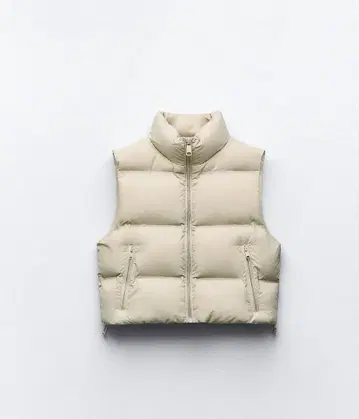 ZARA 워터 윈드 프로텍션 크롭 퍼프 베스트