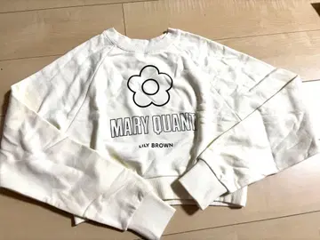 새상품 택 없음 마리메리 데이지 크롭 맨투맨 화이트