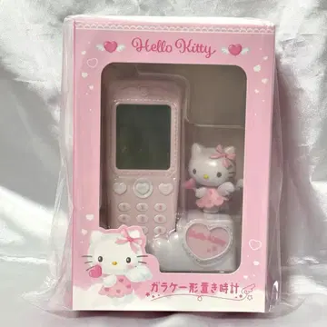 산리오 폴더폰 모양 탁상 시계 헬로키티 키티