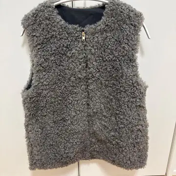 이에나 인조 모피 베스트