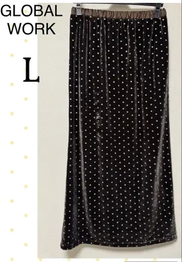 GLOBAL WORK * 글리터 벨로아 I 라인 스커트