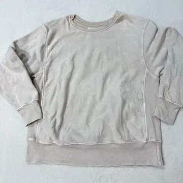 LES TIEN RHC 베이지 크루넥 맨투맨