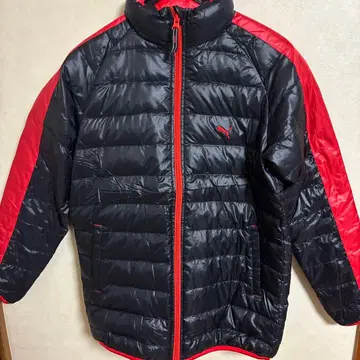 PUMA 다운 자켓 블랙/빨간색
