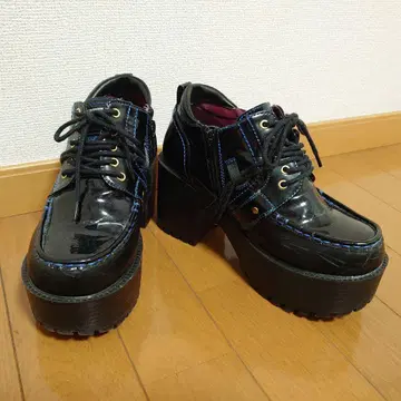 YOSUKE 요스케 통굽 레이스업 슈즈 숏부츠