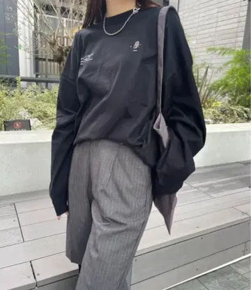 AMERI VINTAGE 롱 T 긴팔 티셔츠 블랙