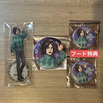 진격의 거인 한지 아크릴 스탠드 캔뱃지 후드 특전 세트