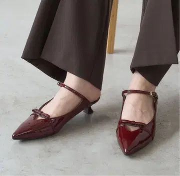 [르탈론] 3.5cm 리본 스트랩 뮬 M