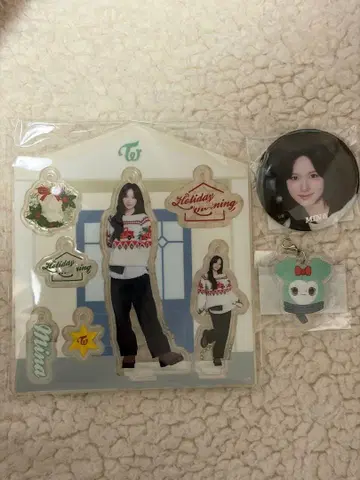 TWICE 미나 MINA 아크릴 스탠드 캔뱃지 세트 팝업