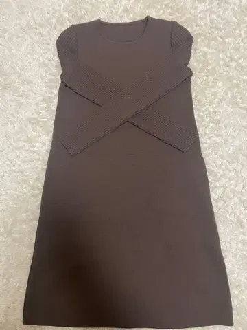 폭시 브라운 니트 원피스