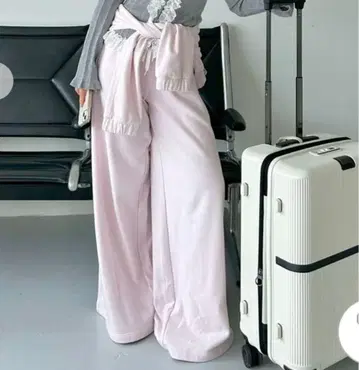 SNIDEL UV컷 맨투맨 와이드 팬츠 PINK size1