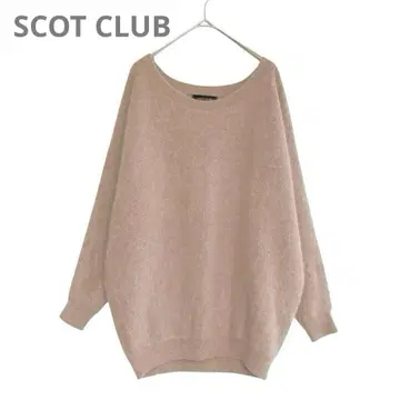 컨디션 최상 SCOT CLUB 스콧 클럽 울 니트 핑크 베이지