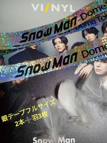 Snow Man Dome 2025 ON 은색 테이프, 깃털