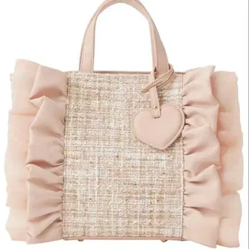 [ DIANA ] 트위드 하트 프릴 2way 숄더백