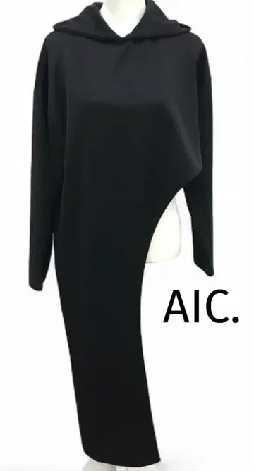 AIC. 컷 아웃 비대칭 후디 원피스 FREE 변형 후드티