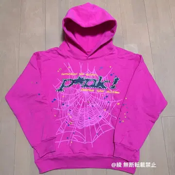 sp5der 스파이더 후드티 핑크 punk! S 정품