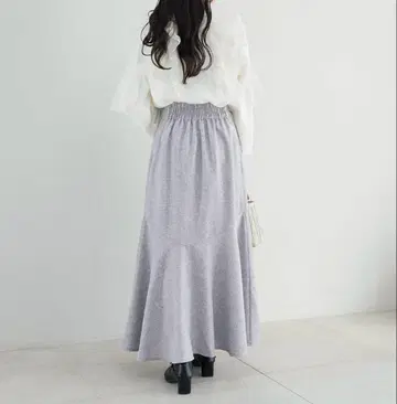 트위드 머메이드 롱 스커트