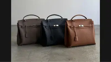 [ JISTORY ] 가죽 핸드백 브라운