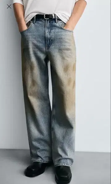 ZARA 빈티지 가공 배기 핏 청바지