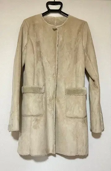 베이지 노카라 자켓