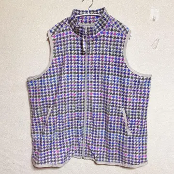 Woman Within 플리스 체크 베스트 1X 베스트