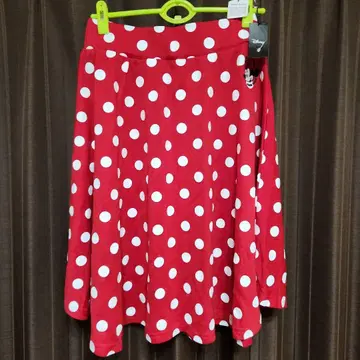 미니 미니 마우스 디즈니 도트 플레어 스커트 빨간색 레드