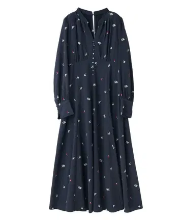 [ 새상품 ] 코코딜 플라워 자수 플레어 원피스