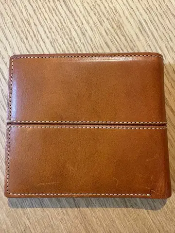 이탈리아 가죽 접이식 지갑 브라운