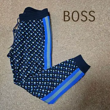 HUGO BOSS 기하학 패턴 조거 팬츠