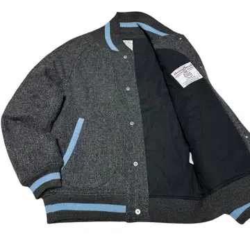 새상품급 SiFURY 시프리 해리스 트위드 바시티 자켓 L 그레이 울