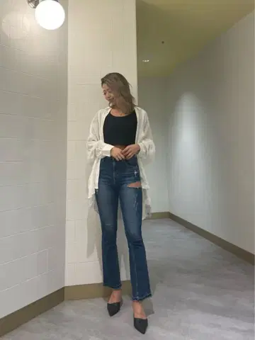 gyda 플레어 데님 팬츠 스키니