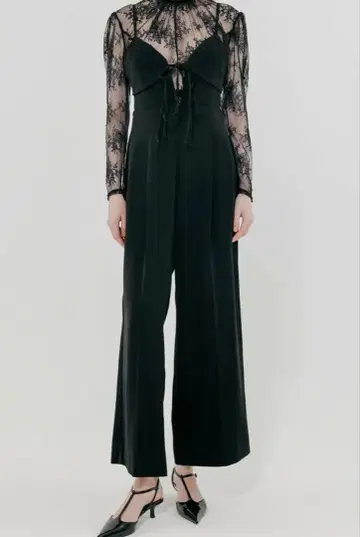 LAEMUSE 라미즈 더블 리본 콤비네존