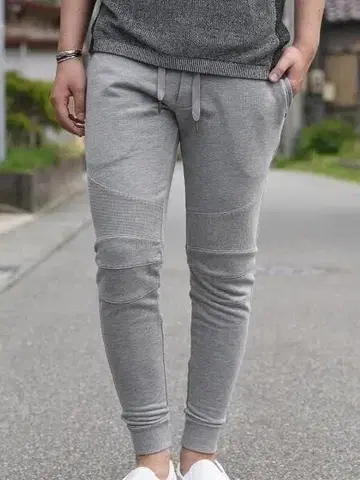 L/1PIU1UGUALE3 RELAX/스웨트 팬츠/그레이/바이커