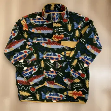 파타고니아 Patagonia 신틸라 스냅 t 연어색 패턴